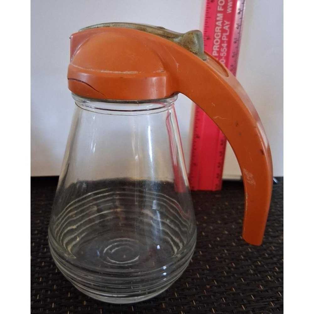 Vintage Glass Syrup Dispenser